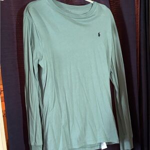 Polo by Ralph Lauren Green Fitted Long Sleeve Tee